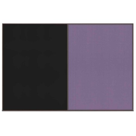 United Visual Products Enclosed Corkboard, 1 Door, 72"x36", 4" Fra, UV3404-BLACK-PUMICE UV3404-BLACK-PUMICE